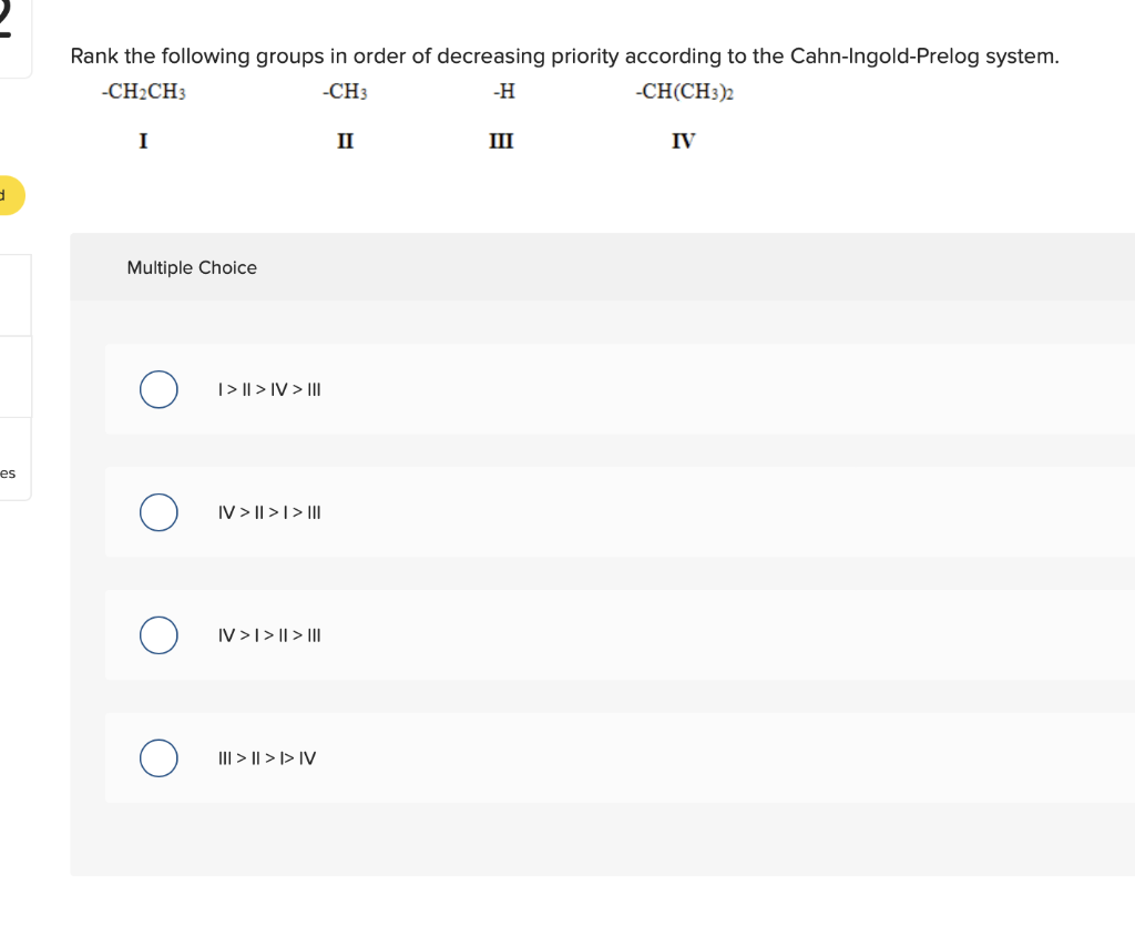 Solved Rank The Following Groups In Order Of Decreasing | Chegg.com