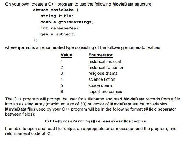 Solved On your own, create a C++ program to use the | Chegg.com