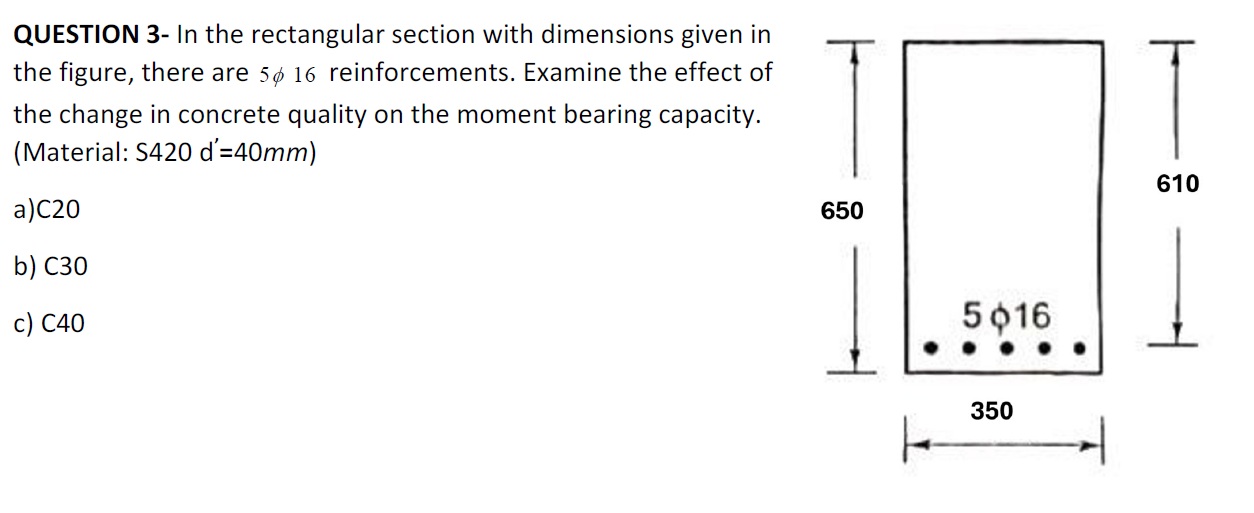Solved QUESTION 3- In ﻿the rectangular section with | Chegg.com