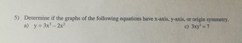 Solved determine if the graphs of the following equations | Chegg.com