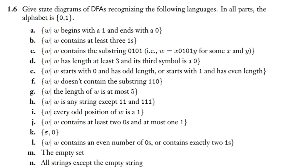 solved-1-6-give-state-diagrams-of-dfas-recognizing-the-chegg