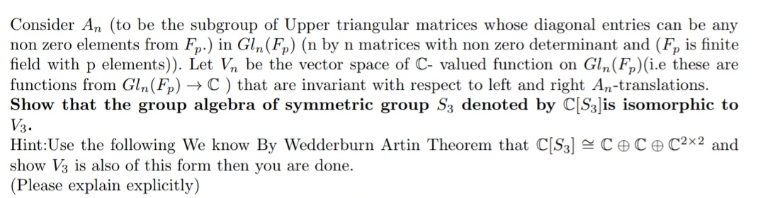 Solved Consider An (to be the subgroup of Upper triangular | Chegg.com
