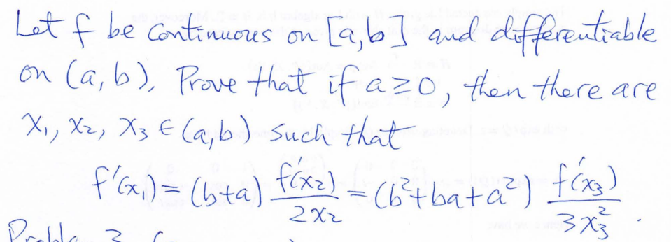 Solved Let f be continuous on [a,b] and differentiable on | Chegg.com