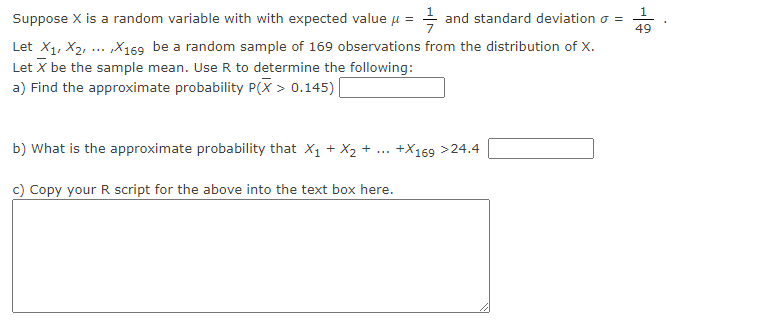 Solved Suppose X is a random variable with with expected | Chegg.com