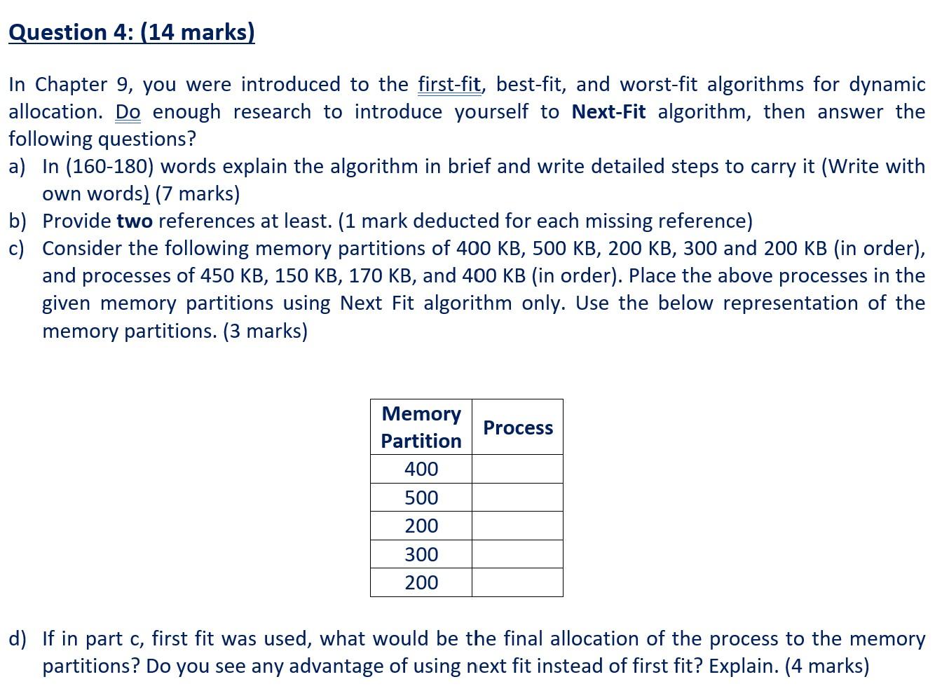 Solved Question 4: (14 Marks) In Chapter 9, You Were | Chegg.com