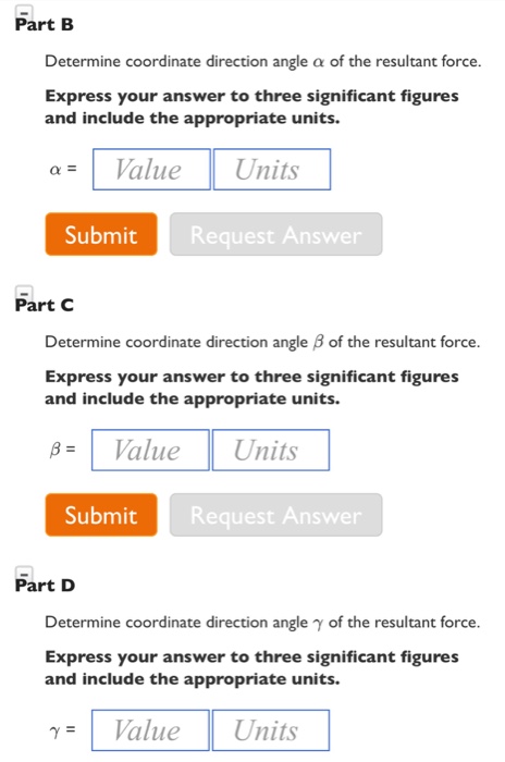Solved Part A If the coordinate direction angles for F3 = | Chegg.com