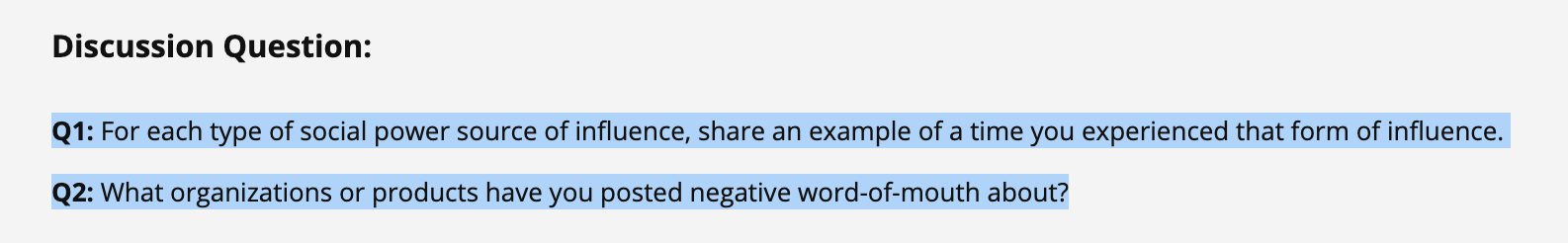 Solved Discussion Question: Q1: For Each Type Of Social | Chegg.com