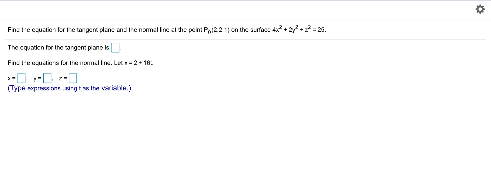 Solved Find the equation for the tangent plane and the | Chegg.com