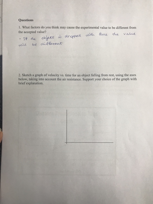 Solved Questions 1. What factors do you think may cause the | Chegg.com