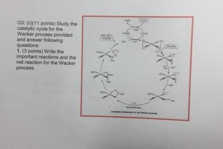 Solved Q3: (1X11 points) Study the catalytic cycle for the | Chegg.com