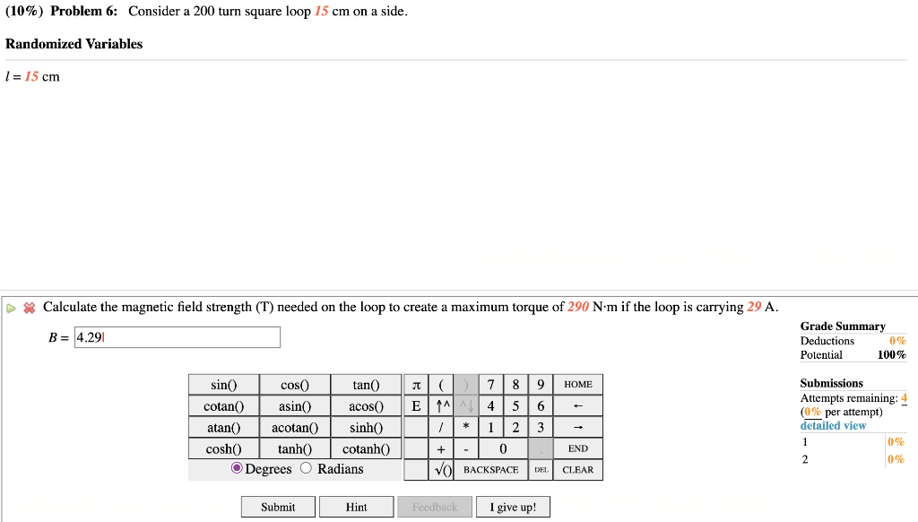 Solved (10%) Problem 6: Consider a 200 turn square loop 15 | Chegg.com