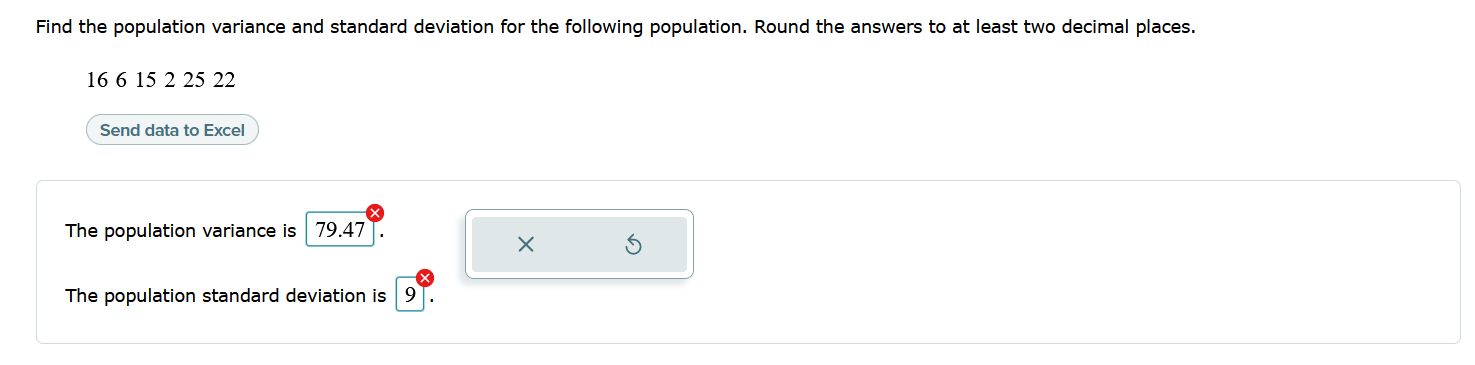 Solved Find the population variance and standard deviation | Chegg.com