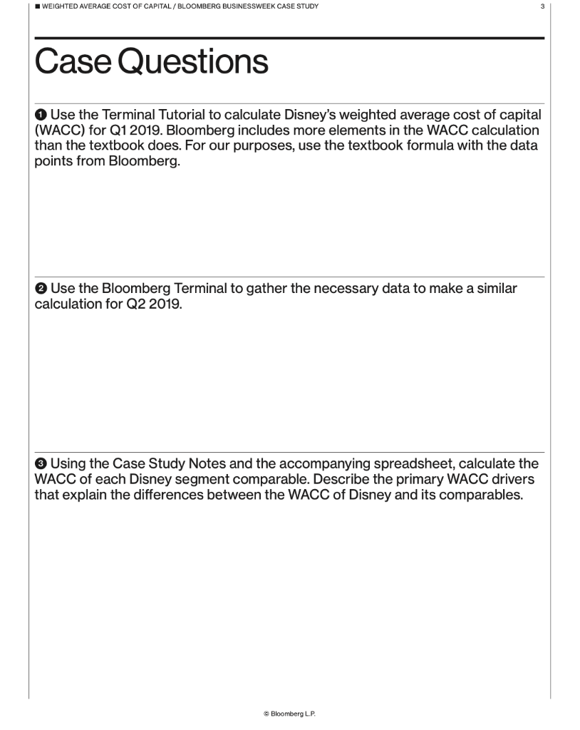 Bloomberg CASEO Businessweek STUDIES 4 Weighted | Chegg.com