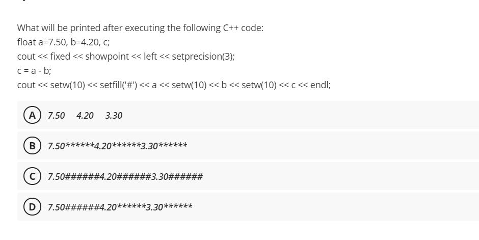 Solved What will be printed after executing the following | Chegg.com