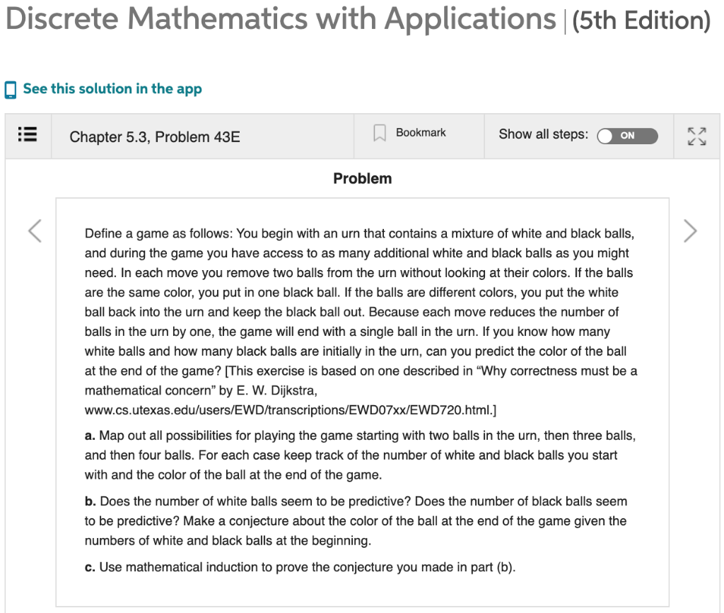 Discrete Mathematics with Applications (5th Edition) | Chegg.com