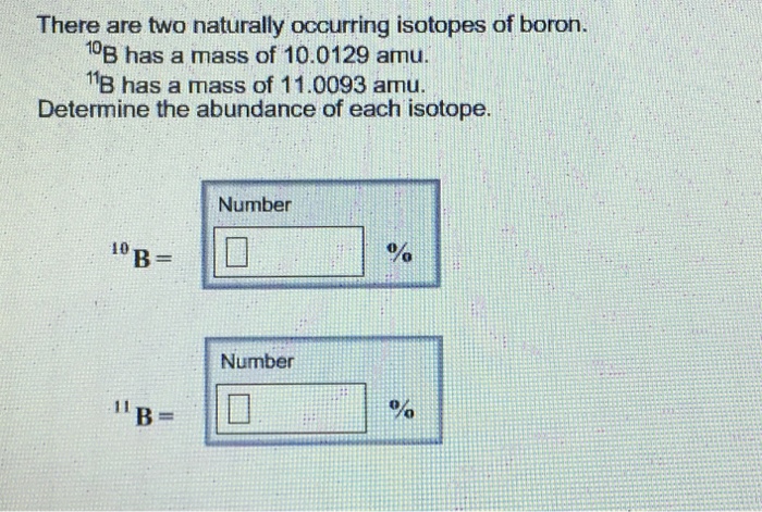 Boron Has Two Naturally Occurring Isotopes - TobiaskruwDowns