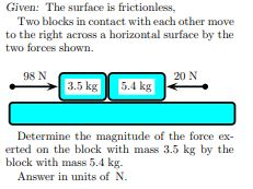 Solved Given: The surface is frictionless, Two blocks in | Chegg.com