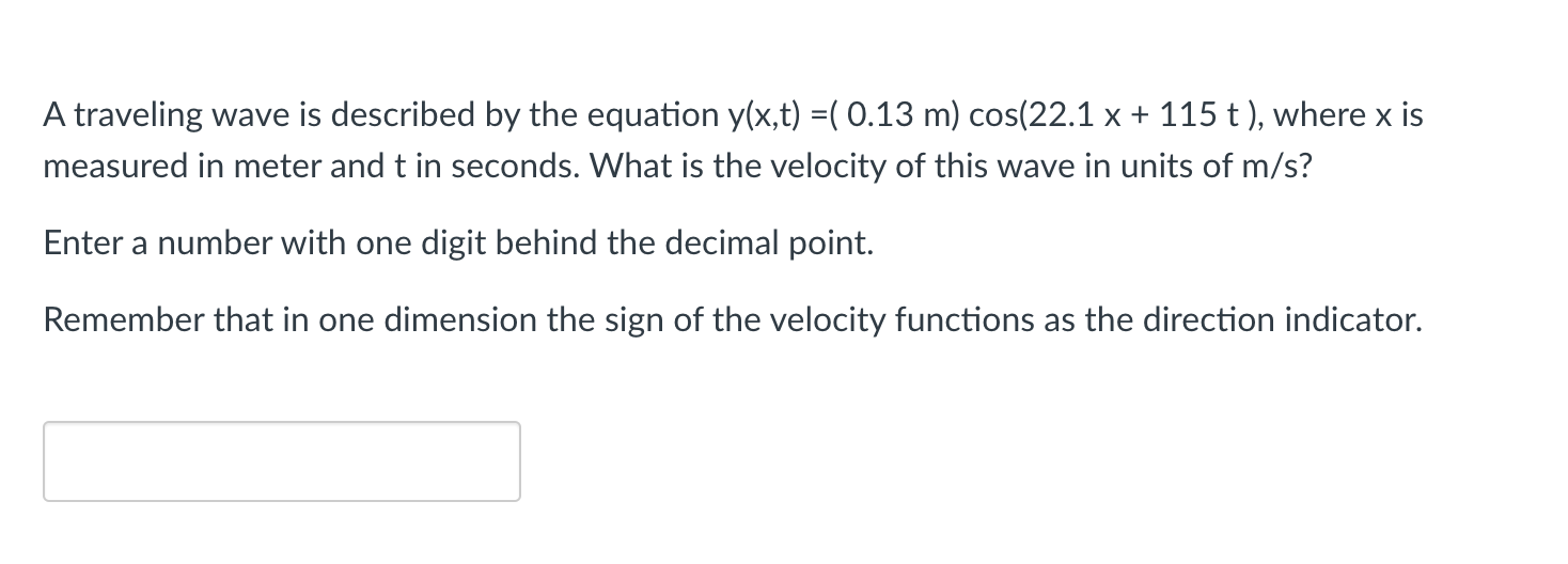 Solved A traveling wave is described by the equation y(x,t) | Chegg.com