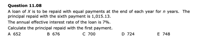 Solved A loan of X is o be repaid with equal | Chegg.com