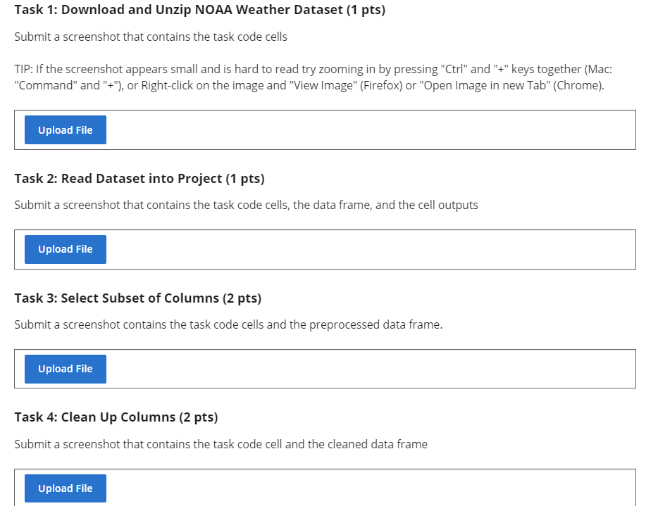 Solved task 1 download and unzip noaa weather dataset 1 chegg