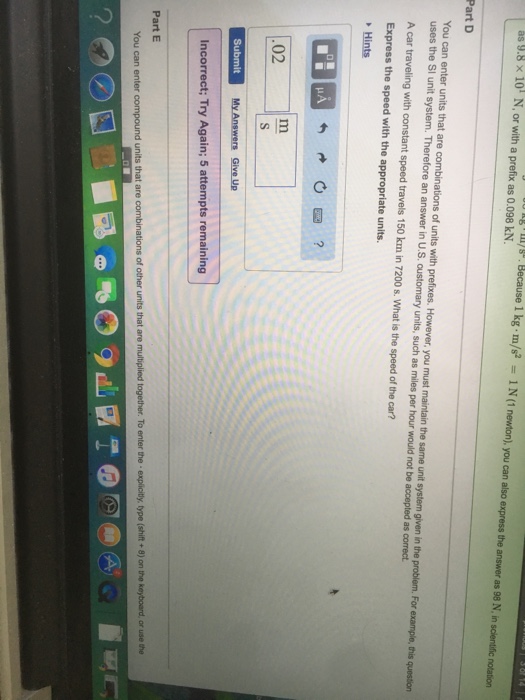 Solved You can enter units that are combinations of units