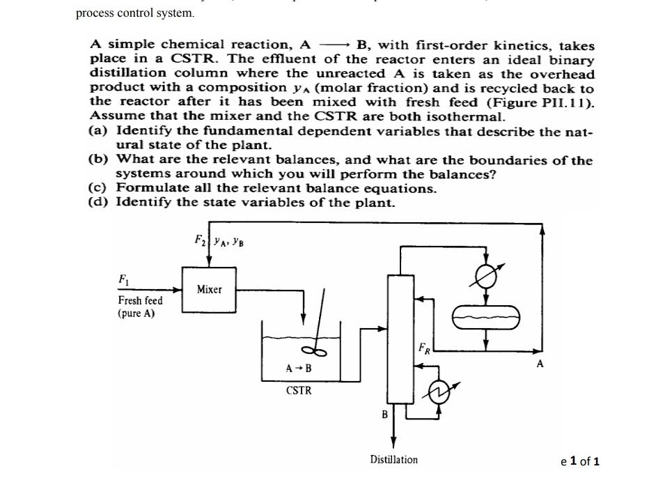 Solve all the parts. Subject Process Dynamics and | Chegg.com