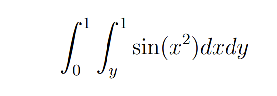 change order of integration and evaluate
