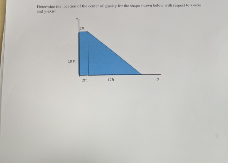 Solved Determine the location of the center of gravity for | Chegg.com