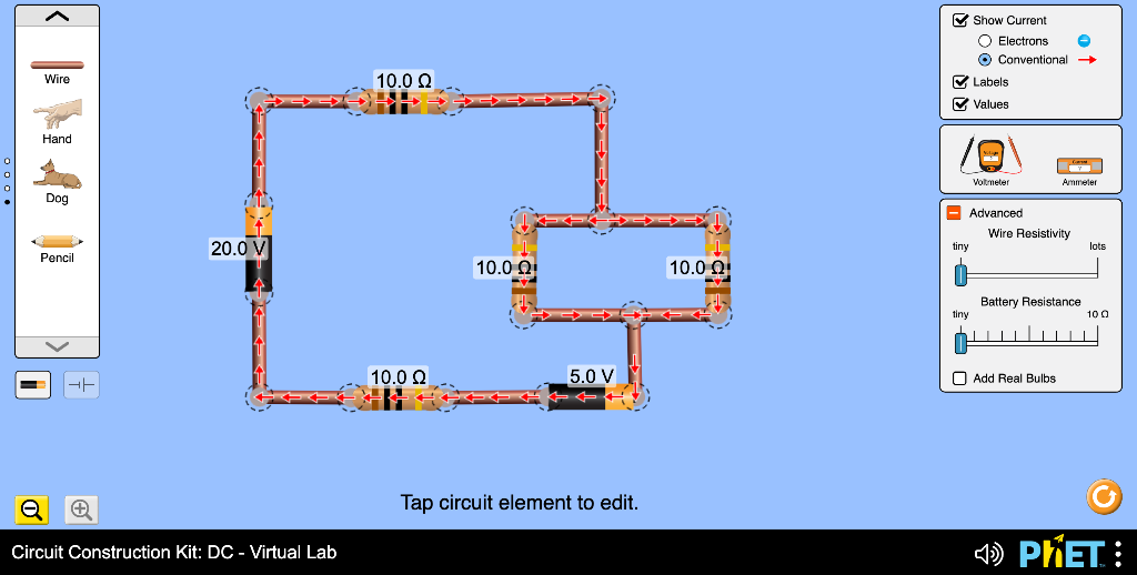 Solved Determine the electric current and voltage | Chegg.com