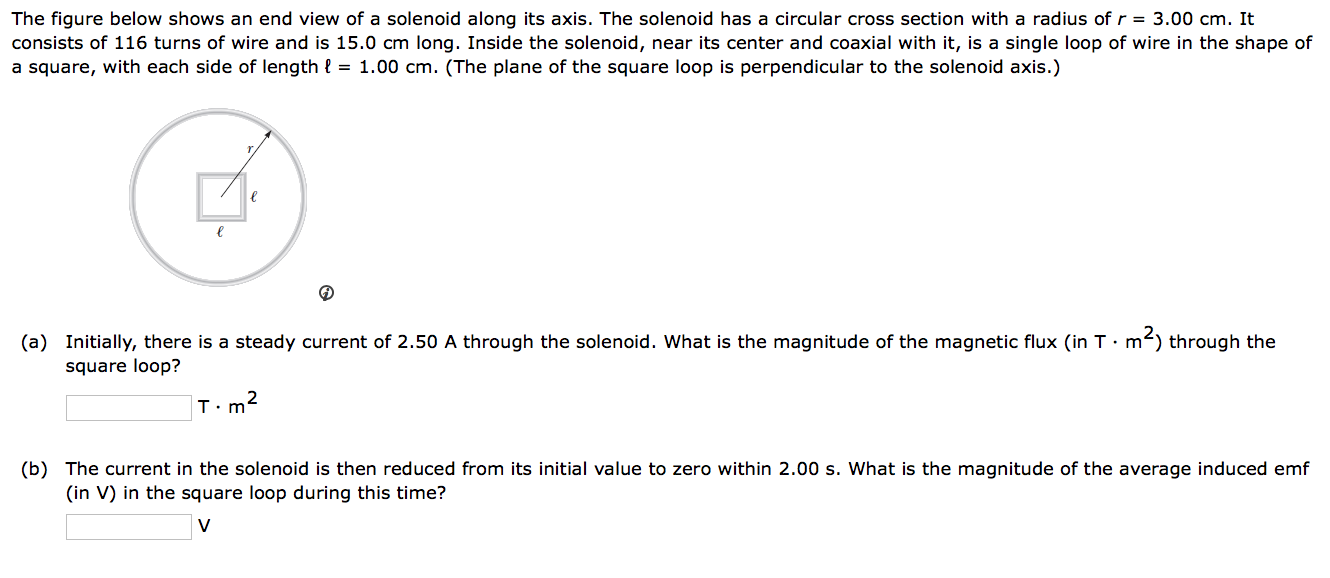 Solved The Figure Below Shows An End View Of A Solenoid | Chegg.com