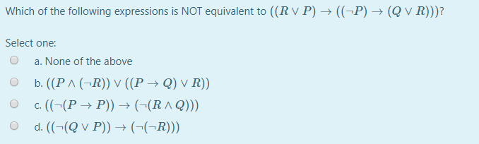 Solved Which of the following expressions is NOT equivalent | Chegg.com