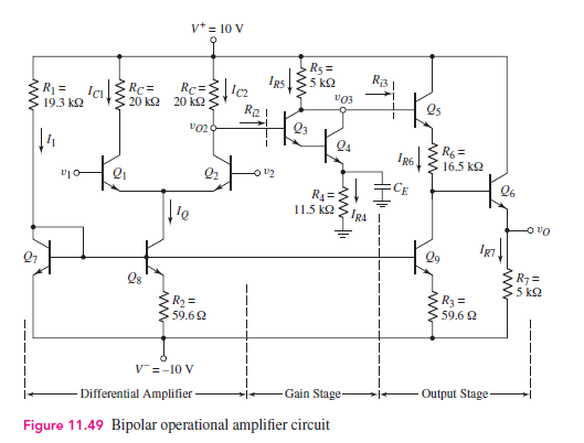 Solved Ex 11.16: Consider The Simple Bipolar Op-amp Circuit | Chegg.com