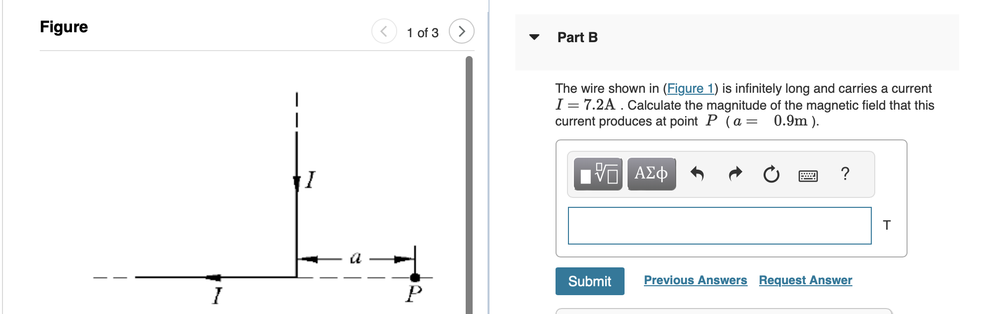 Solved find the magnetic field from a wire at ﻿a point p, | Chegg.com