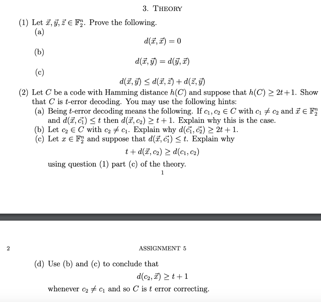 1 Let Xyz∈f2n Prove The Following A B 2938