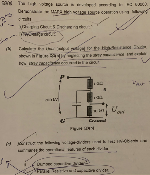 Solved Q3(a) The high voltage source is developed according | Chegg.com