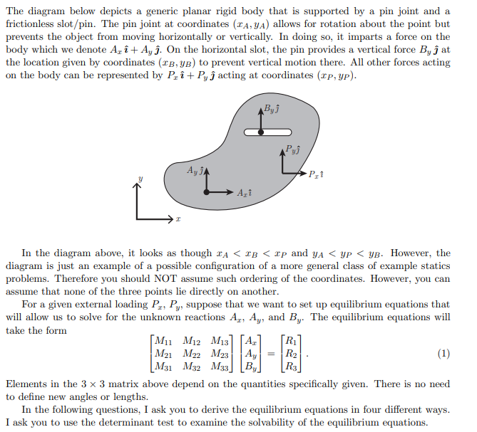 The diagram below depicts a generic planar rigid body | Chegg.com