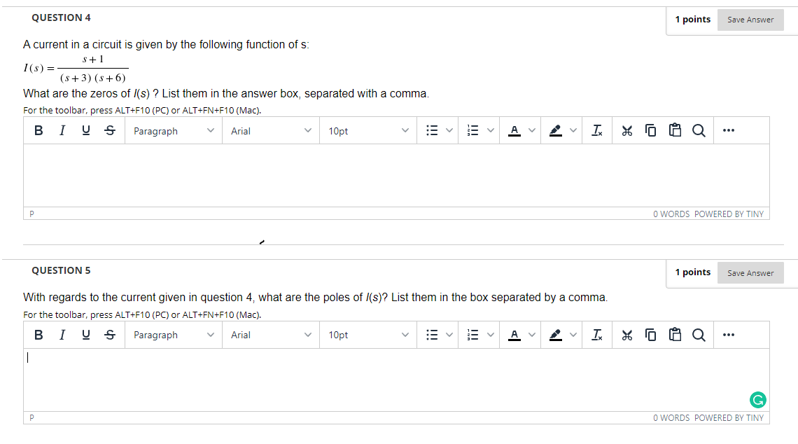 Solved QUESTION 4 1 points Save Answer A current in a | Chegg.com