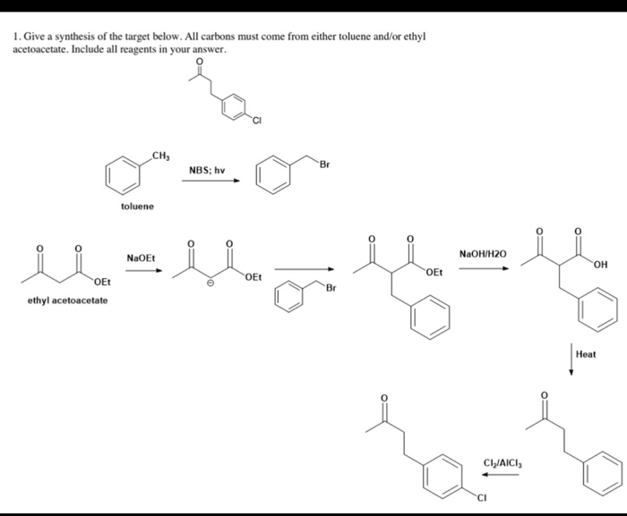 Solved Synthesize Benzyl Bromide From Toulene With A Reagent 