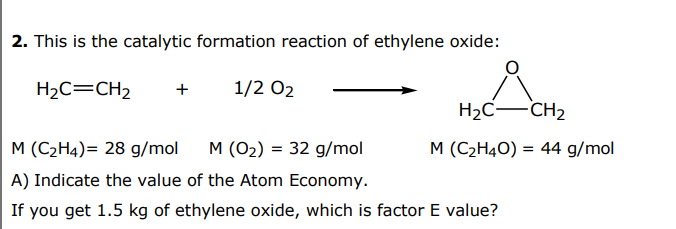 Solved 2. This is the catalytic formation reaction of Chegg