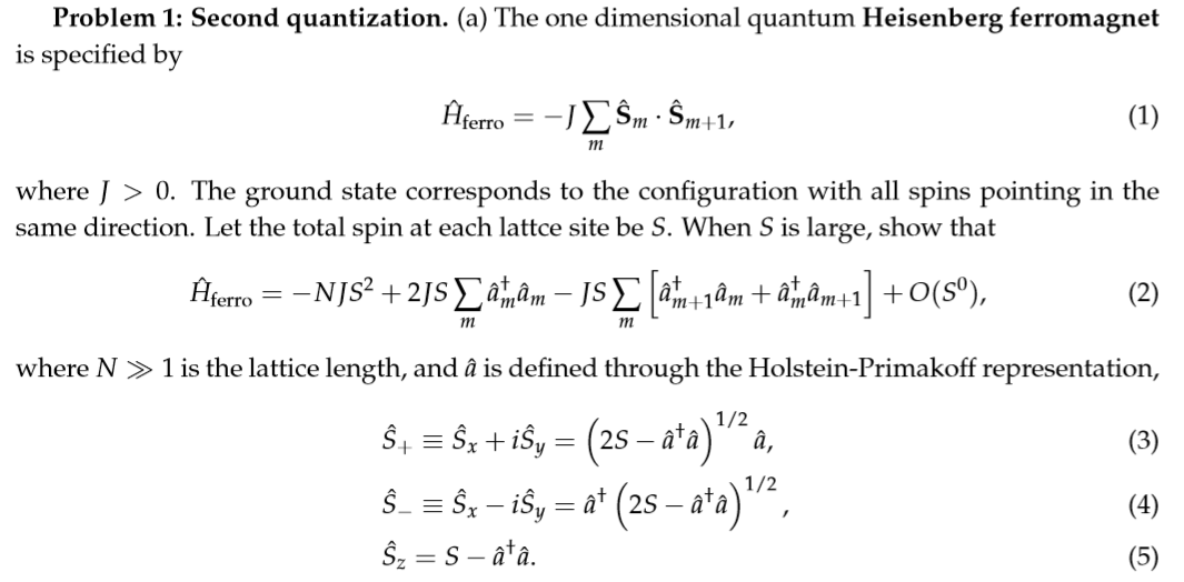 Solved Problem 1: Second quantization. (a) The one | Chegg.com