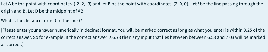 Solved Let A be the point with coordinates (-2, 2, -3) and | Chegg.com