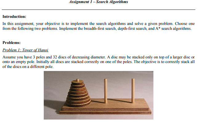 Assignment 1 - Search Algorithms Introduction: In | Chegg.com