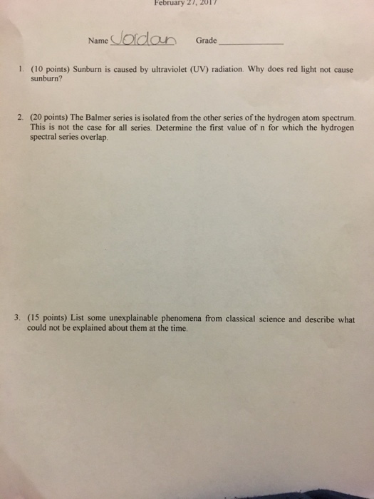 Solved Sunburn is caused by ultraviolet (UV) radiation. Why