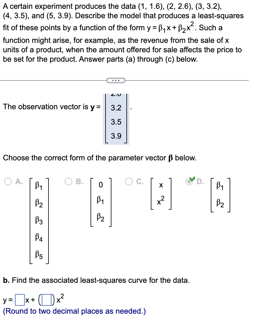 Solved A certain experiment produces the data | Chegg.com