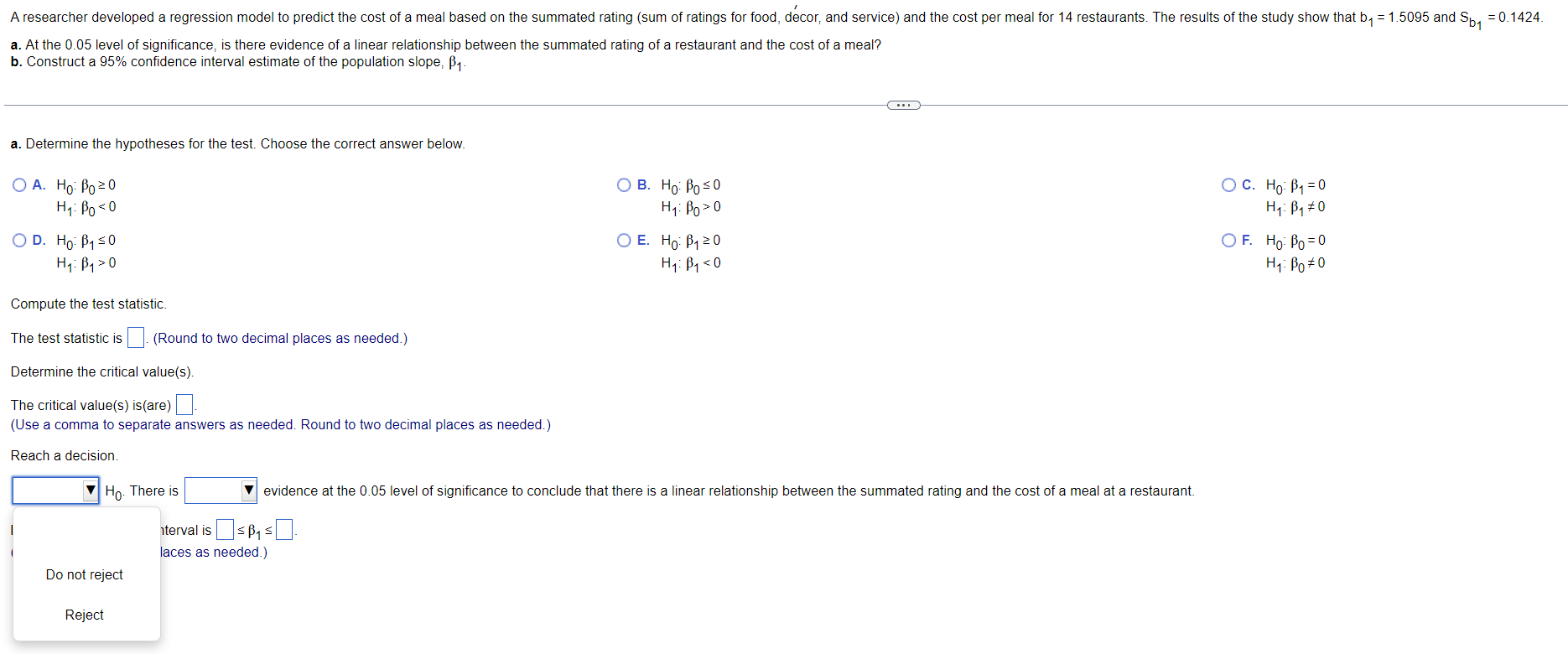 Solved a. At the 0.05 level of significance, is there | Chegg.com