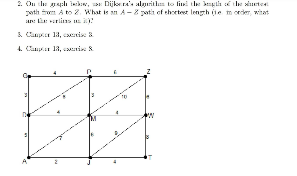 Solved 2. On The Graph Below, Use Dijkstra's Algorithm To | Chegg.com