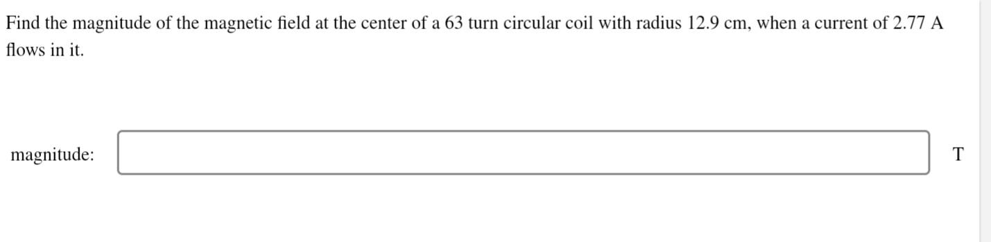 Solved Find the magnitude of the magnetic field at the | Chegg.com