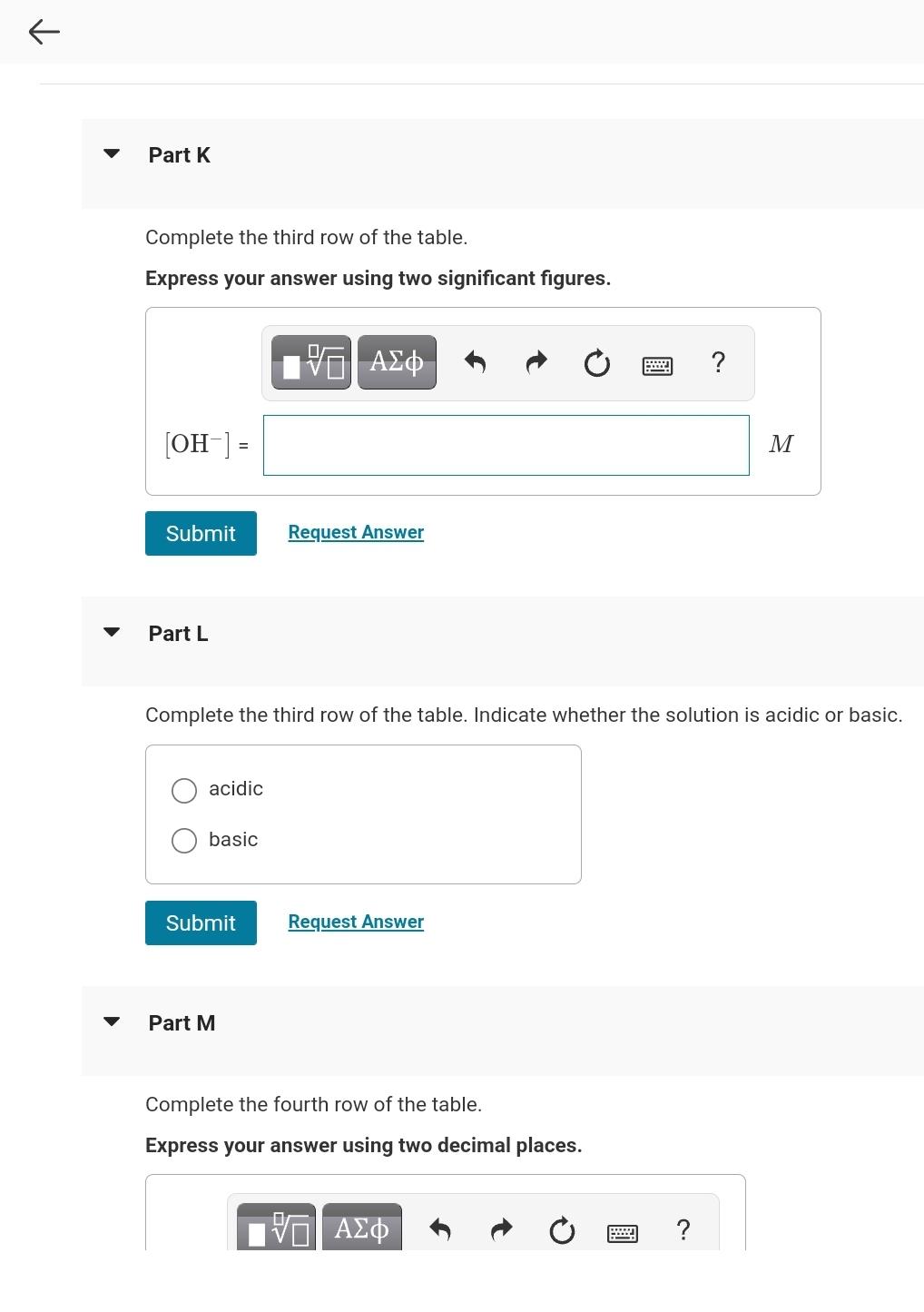 Solved 个 Complete the following table by calculating the | Chegg.com
