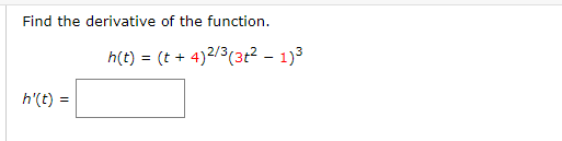 Solved Find the derivative of the function. | Chegg.com