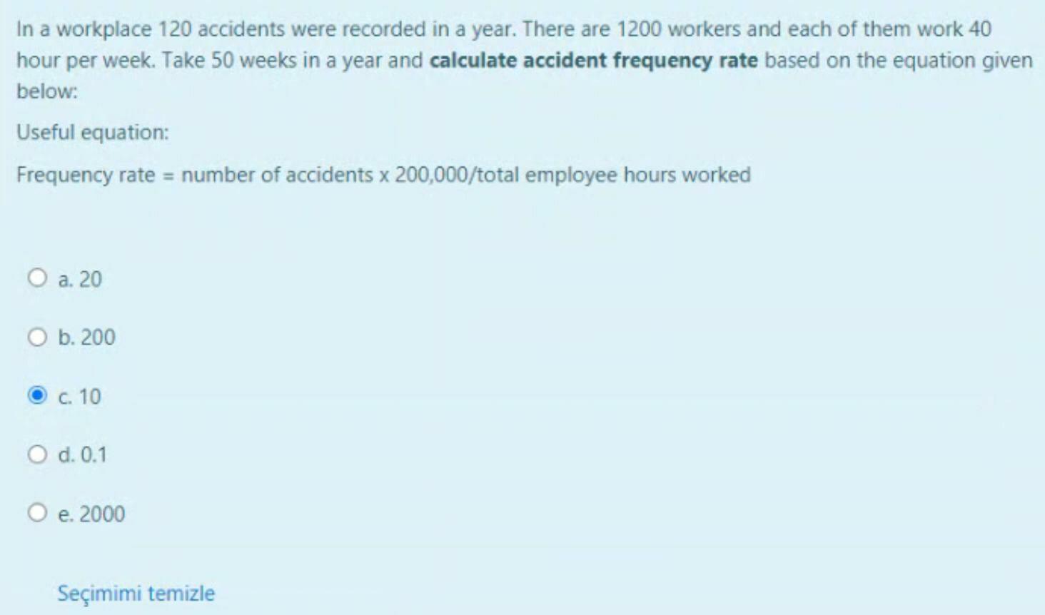 Solved In A Workplace 120 Accidents Were Recorded In A Ye Chegg Com